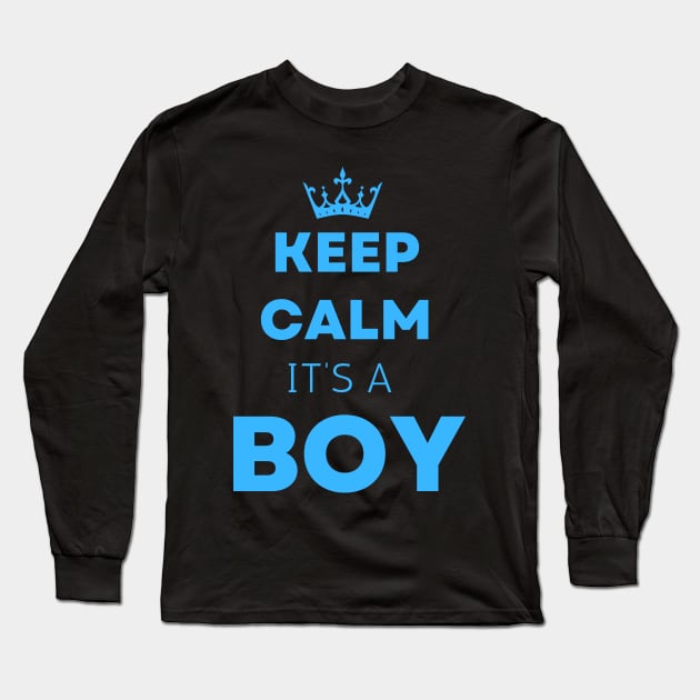Ceep calm its a boy gift Ahoy it's a boy & "new dad gift" "it's a boy pregnancy" newborn, dad of boy gift Long Sleeve T-Shirt by Maroon55